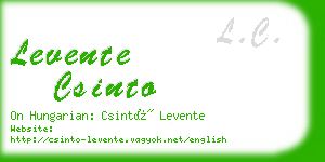 levente csinto business card